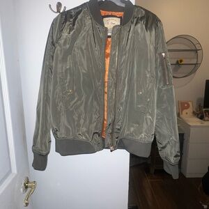 Olive Green Bomber Jacket